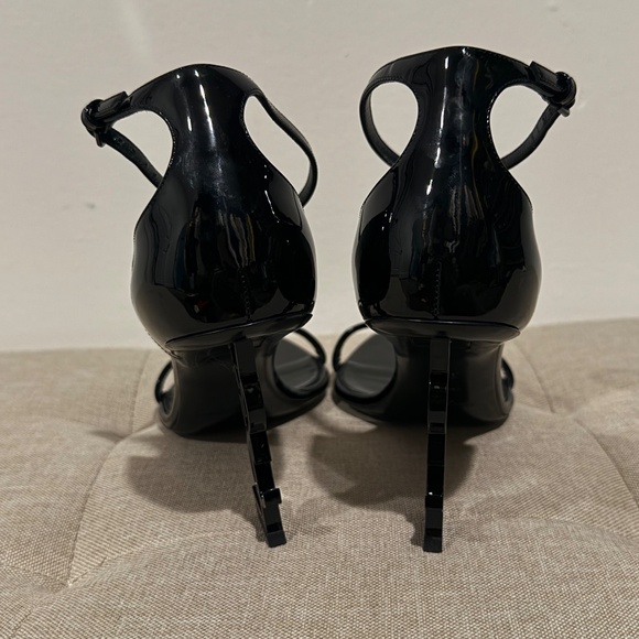 Authentic SAINT LAURENT YSL Black Opyum 850 Patent Leather Sandals EU39.5/US8.5 - Picture 6 of 9